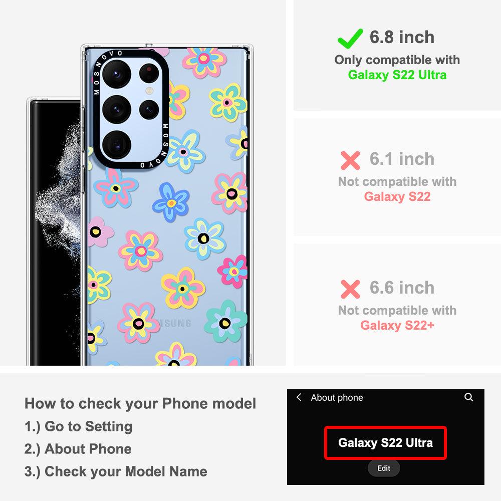 Groovy Flower Phone Case - Samsung Galaxy S22 Ultra Case - MOSNOVO