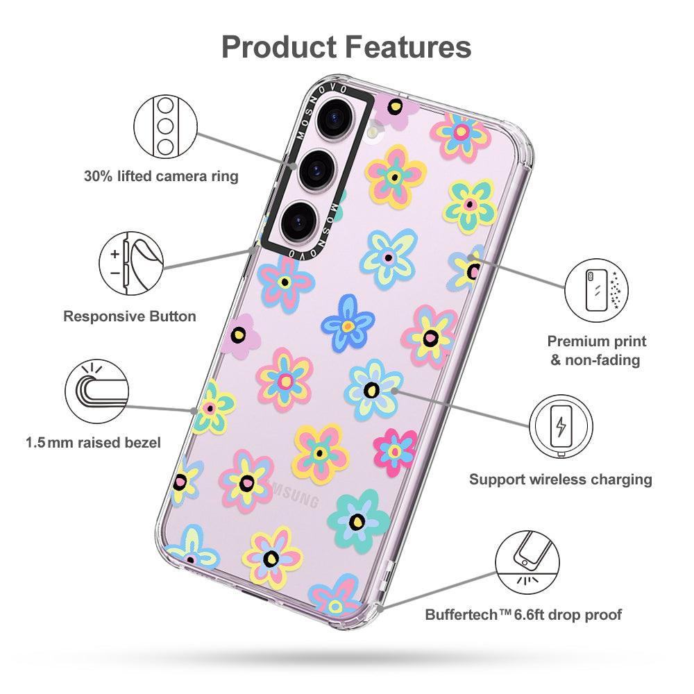 Groovy Flower Phone Case - Samsung Galaxy S23 Plus Case - MOSNOVO