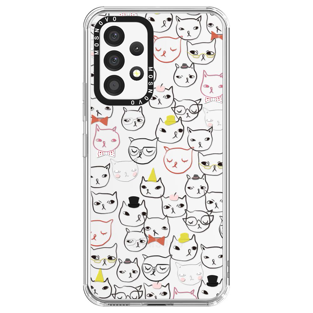 Doodle Cat Phone Case - Samsung Galaxy A53 Case - MOSNOVO