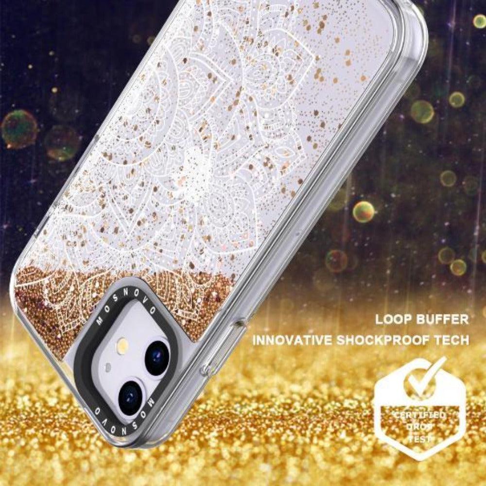 Half Mandala Glitter Phone Case - iPhone 11 Case - MOSNOVO