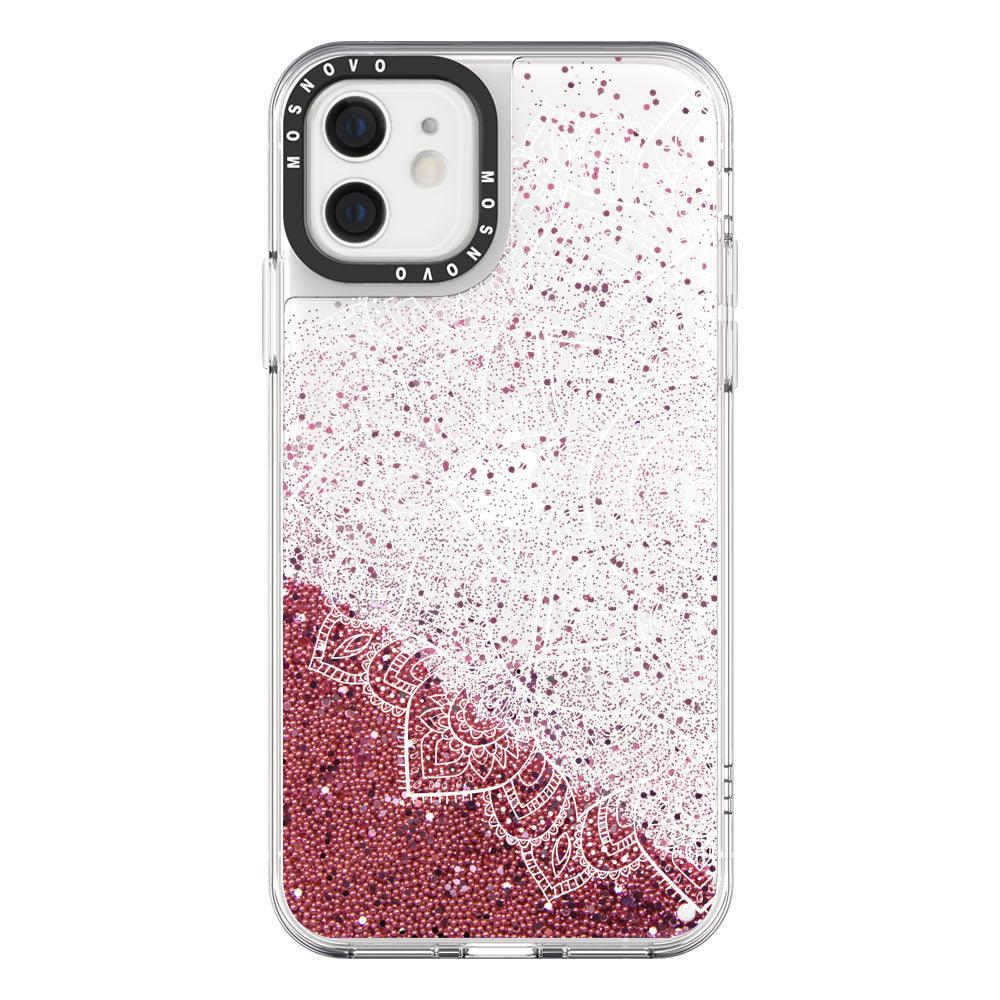 Half Mandala Glitter Phone Case - iPhone 12 Case - MOSNOVO