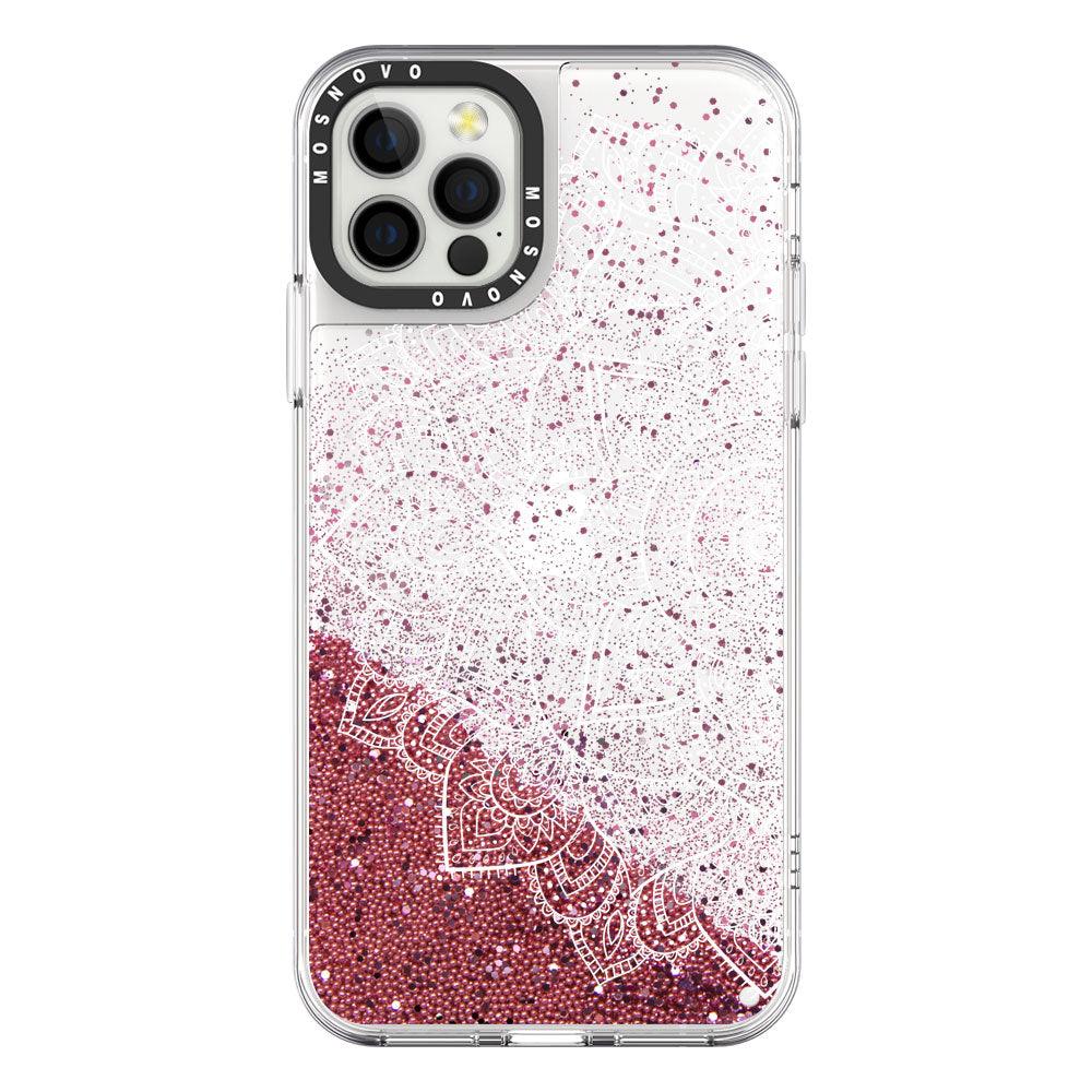Half Mandala Glitter Phone Case - iPhone 12 Pro Case - MOSNOVO