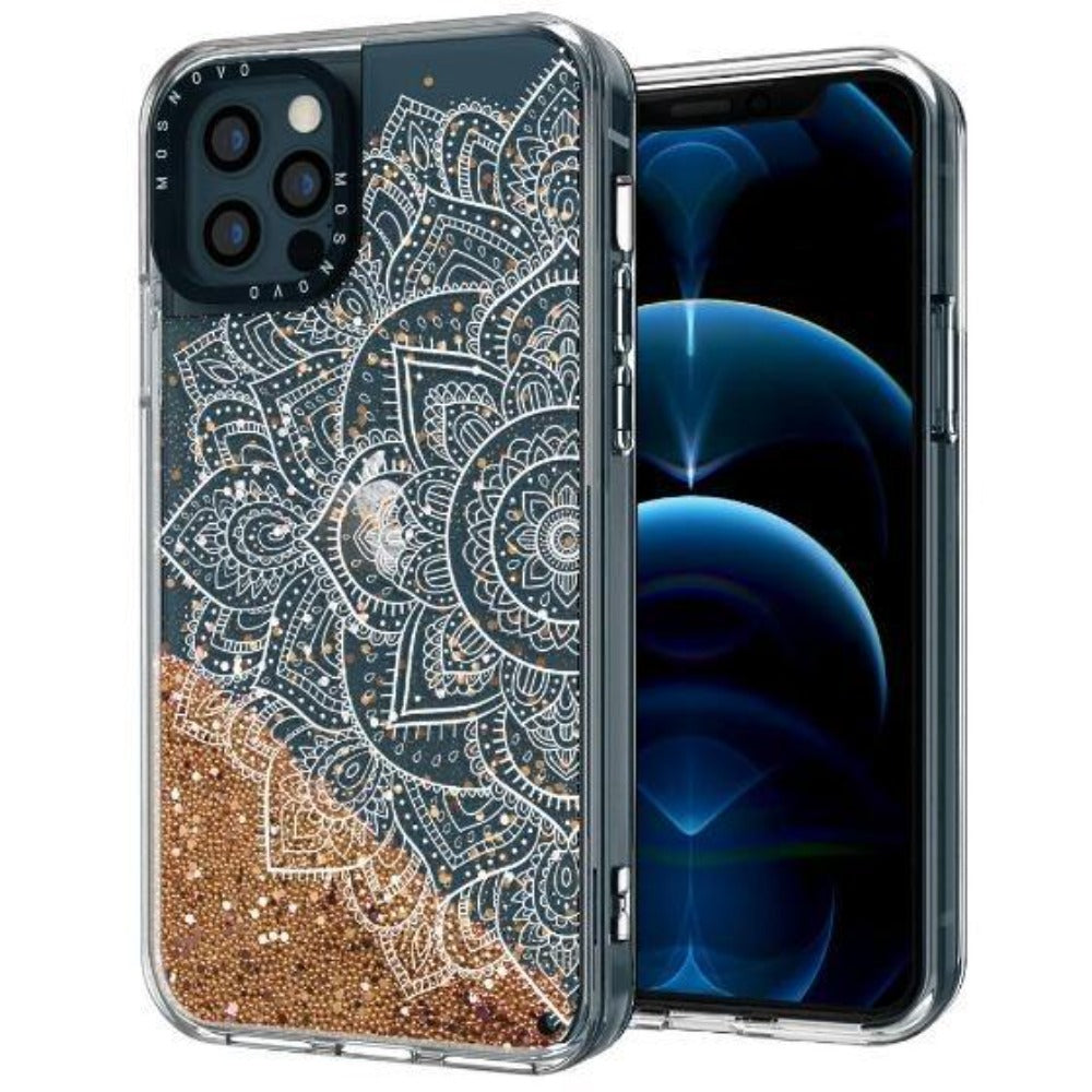 Half Mandala Glitter Phone Case - iPhone 12 Pro Case