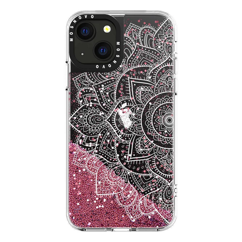 Half Mandala Glitter Phone Case - iPhone 13 Case - MOSNOVO
