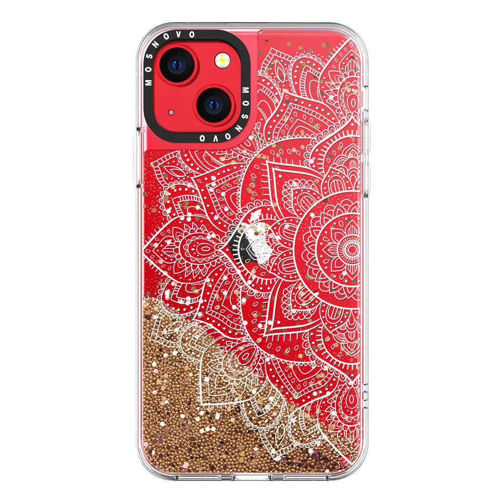 Half Mandala Glitter Phone Case - iPhone 13 Case - MOSNOVO