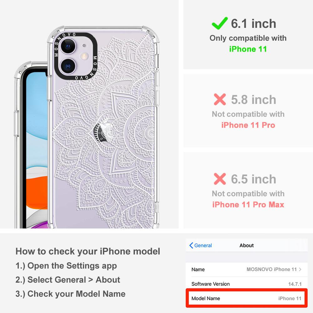 Half Mandala Phone Case - iPhone 11 Case - MOSNOVO