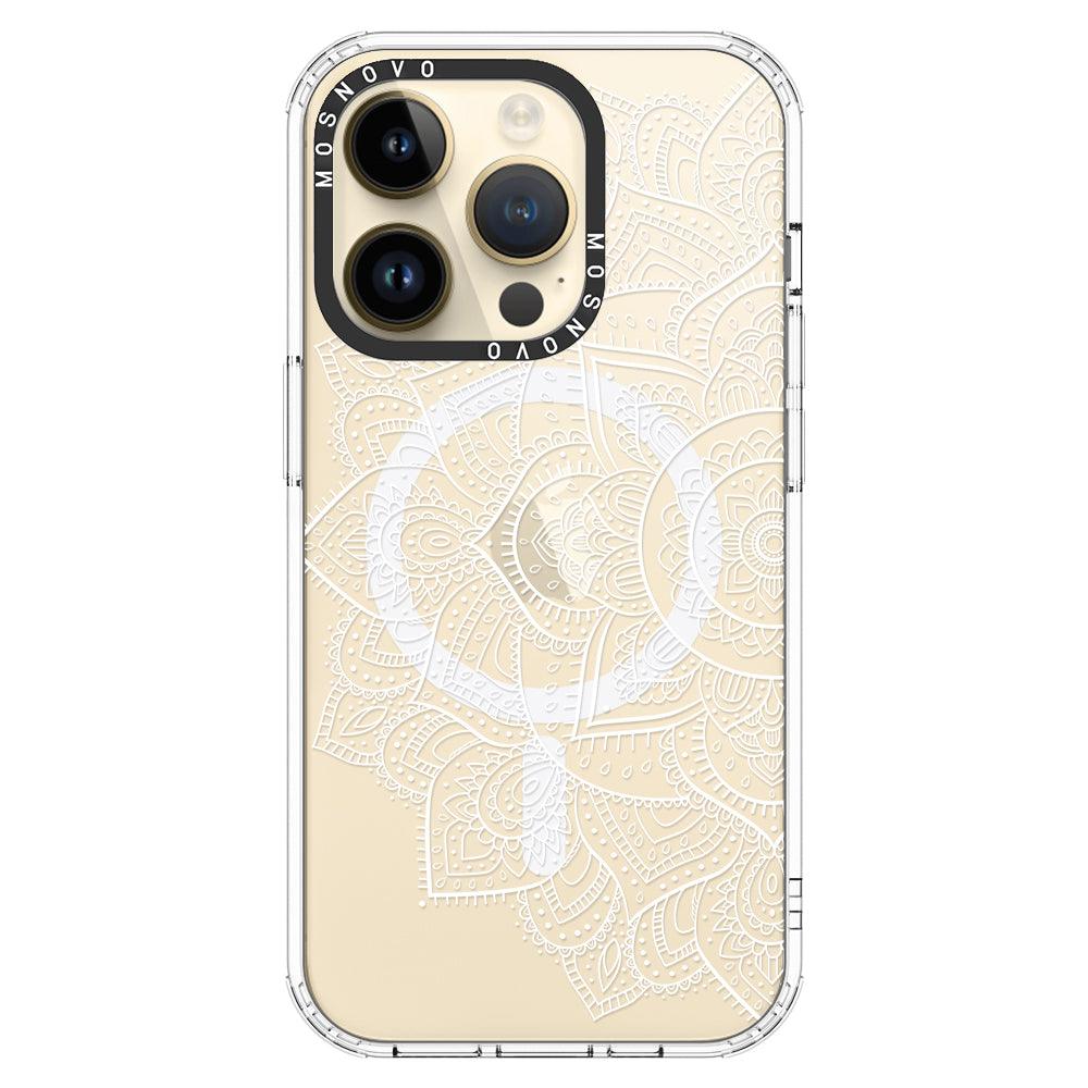 Half Mandala Phone Case - iPhone 14 Pro Case - MOSNOVO