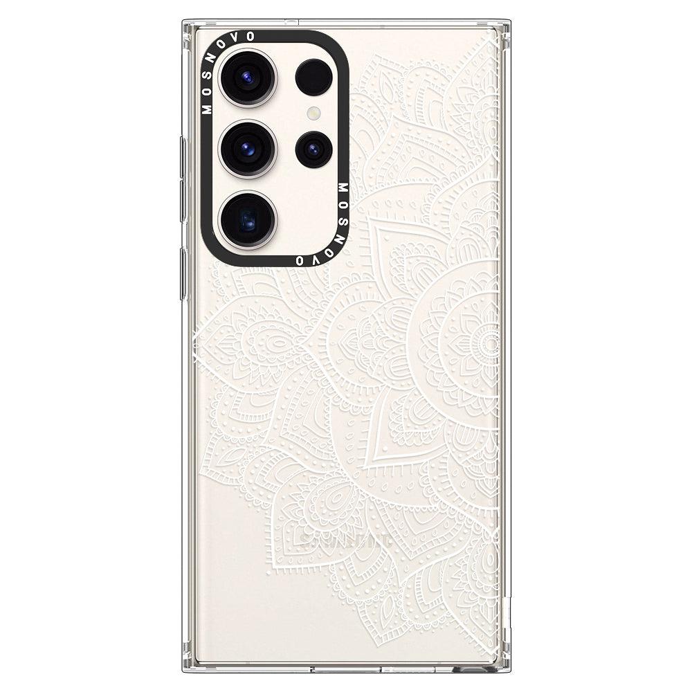 Half Mandala Phone Case - Samsung Galaxy S23 Ultra Case - MOSNOVO