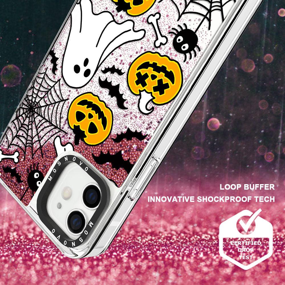 Halloween Pumpkin Glitter Phone Case - iPhone 12 Mini Case - MOSNOVO