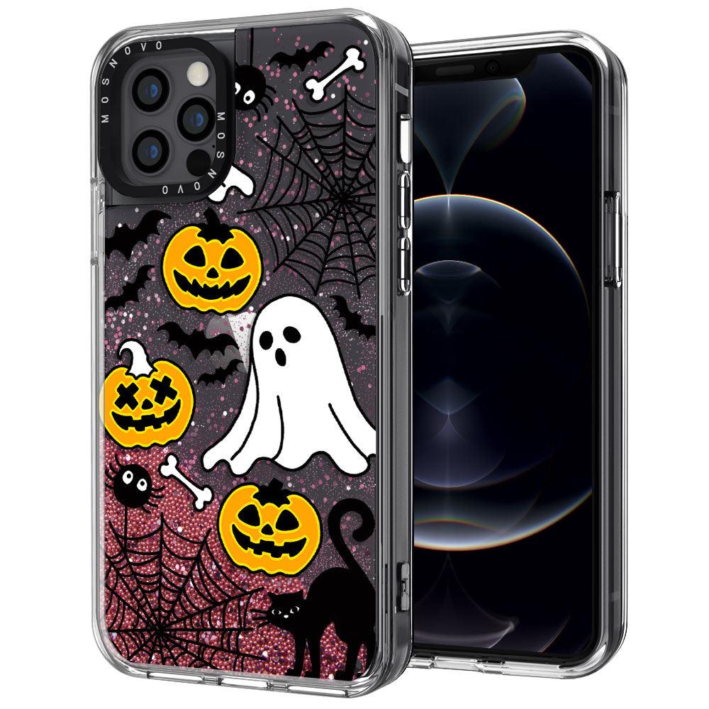Halloween Pumpkin Glitter Phone Case - iPhone 12 Pro Case - MOSNOVO