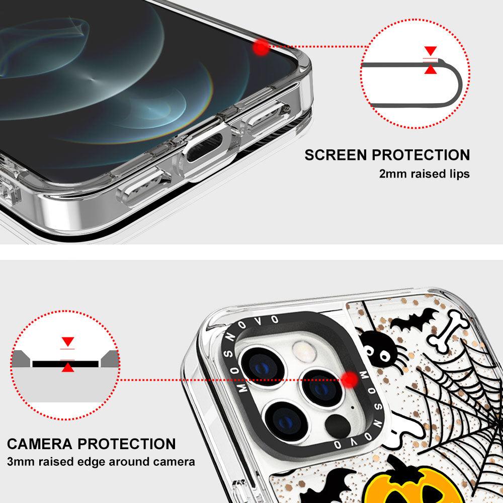 Halloween Pumpkin Glitter Phone Case - iPhone 12 Pro Case - MOSNOVO