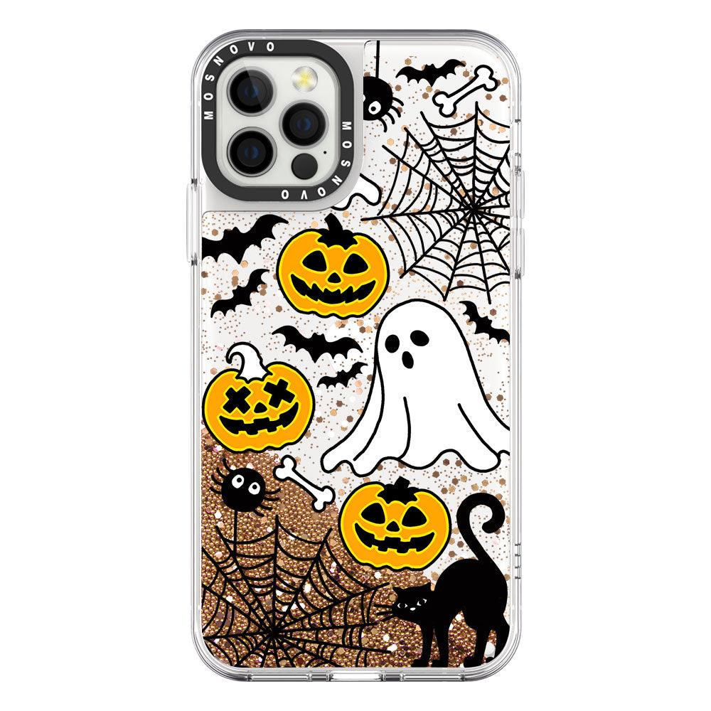 Halloween Pumpkin Glitter Phone Case - iPhone 12 Pro Max Case - MOSNOVO