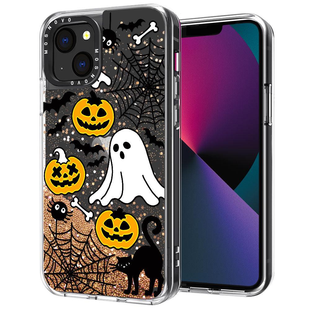 Halloween Pumpkin Glitter Phone Case - iPhone 13 Case - MOSNOVO