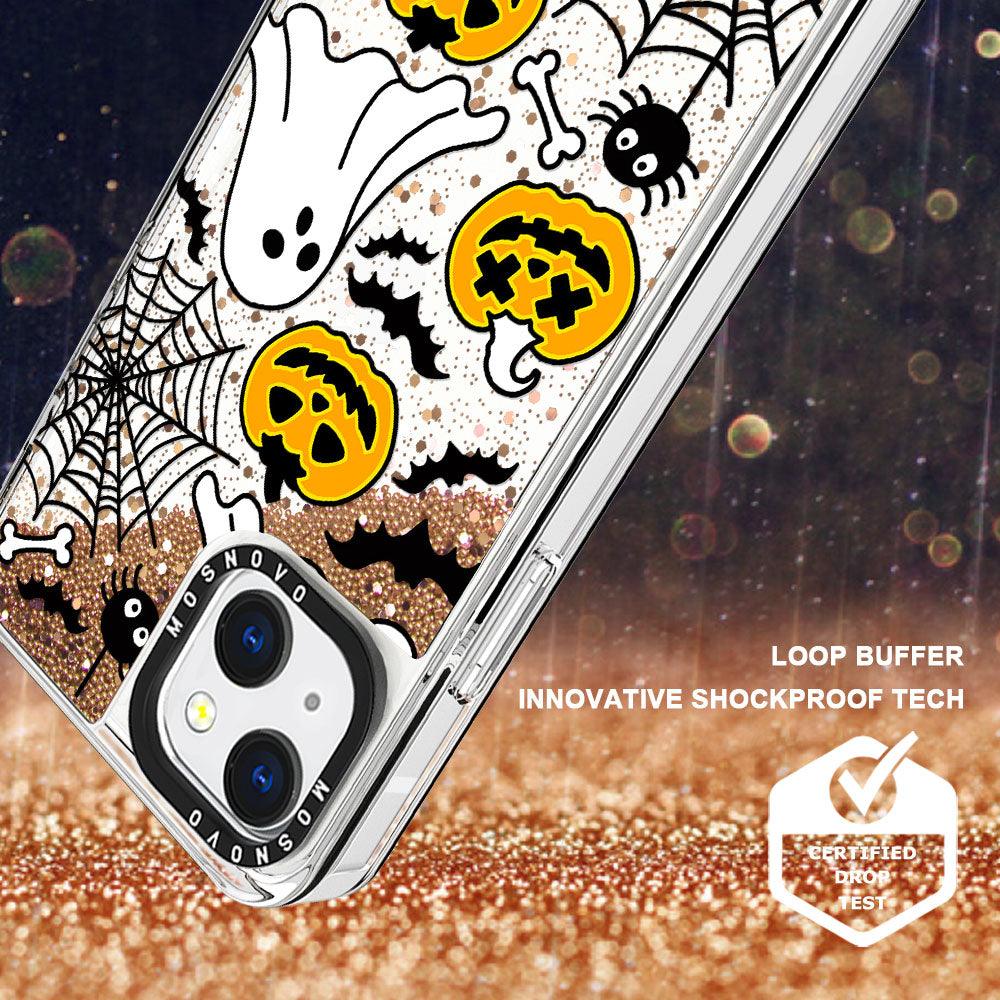 Halloween Pumpkin Glitter Phone Case - iPhone 13 Case - MOSNOVO