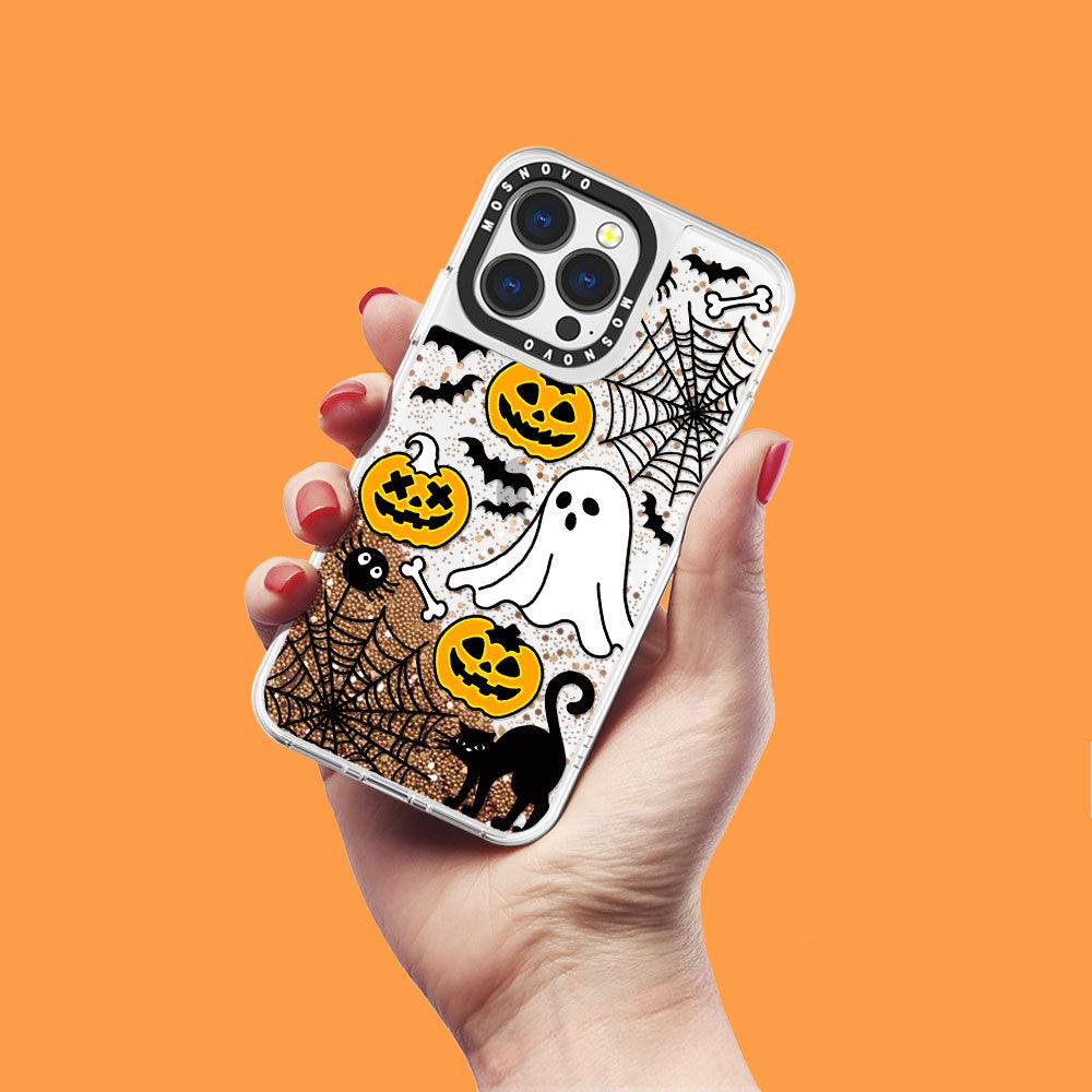 Halloween Pumpkin Glitter Phone Case - iPhone 13 Pro Case - MOSNOVO