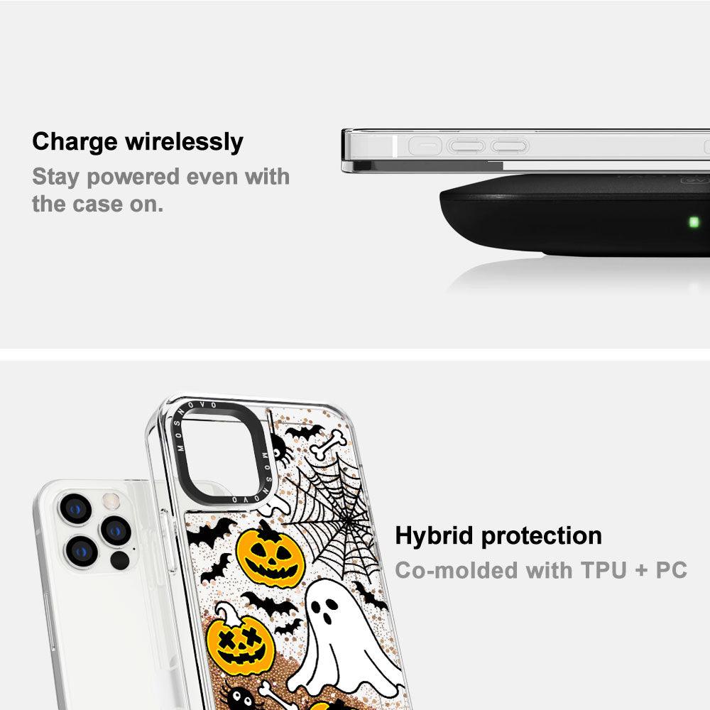 Halloween Pumpkin Glitter Phone Case - iPhone 13 Pro Case - MOSNOVO