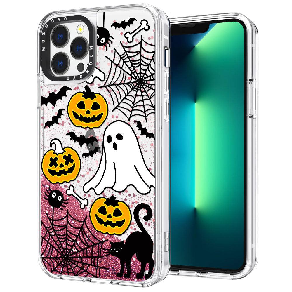 Halloween Pumpkin Glitter Phone Case - iPhone 13 Pro Max Case - MOSNOVO