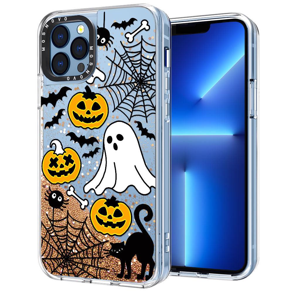 Halloween Pumpkin Glitter Phone Case - iPhone 13 Pro Max Case - MOSNOVO