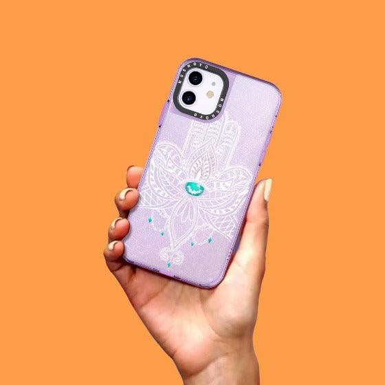 Hamsa Hand Glitter Phone Case - iPhone 11 Case - MOSNOVO