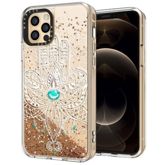 Hamsa Hand Glitter Phone Case - iPhone 12 Pro Case - MOSNOVO