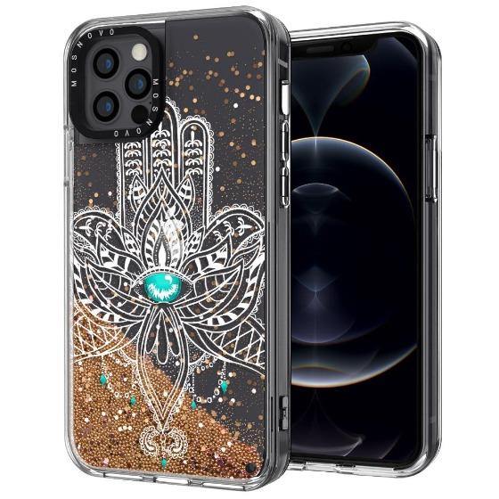 Hamsa Hand Glitter Phone Case - iPhone 12 Pro Case - MOSNOVO
