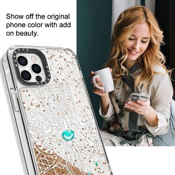Hamsa Hand Glitter Phone Case - iPhone 12 Pro Max Case - MOSNOVO