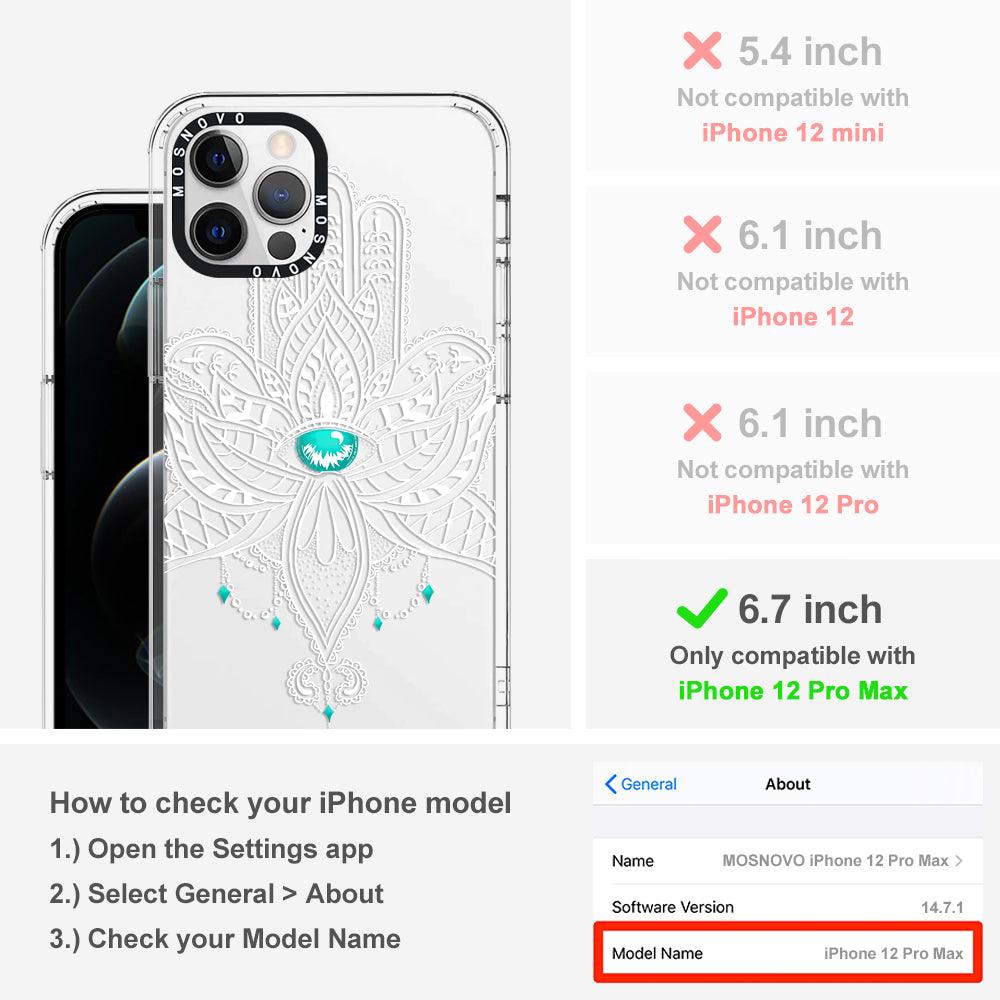 Hamsa Hand Phone Case - iPhone 12 Pro Max Case - MOSNOVO