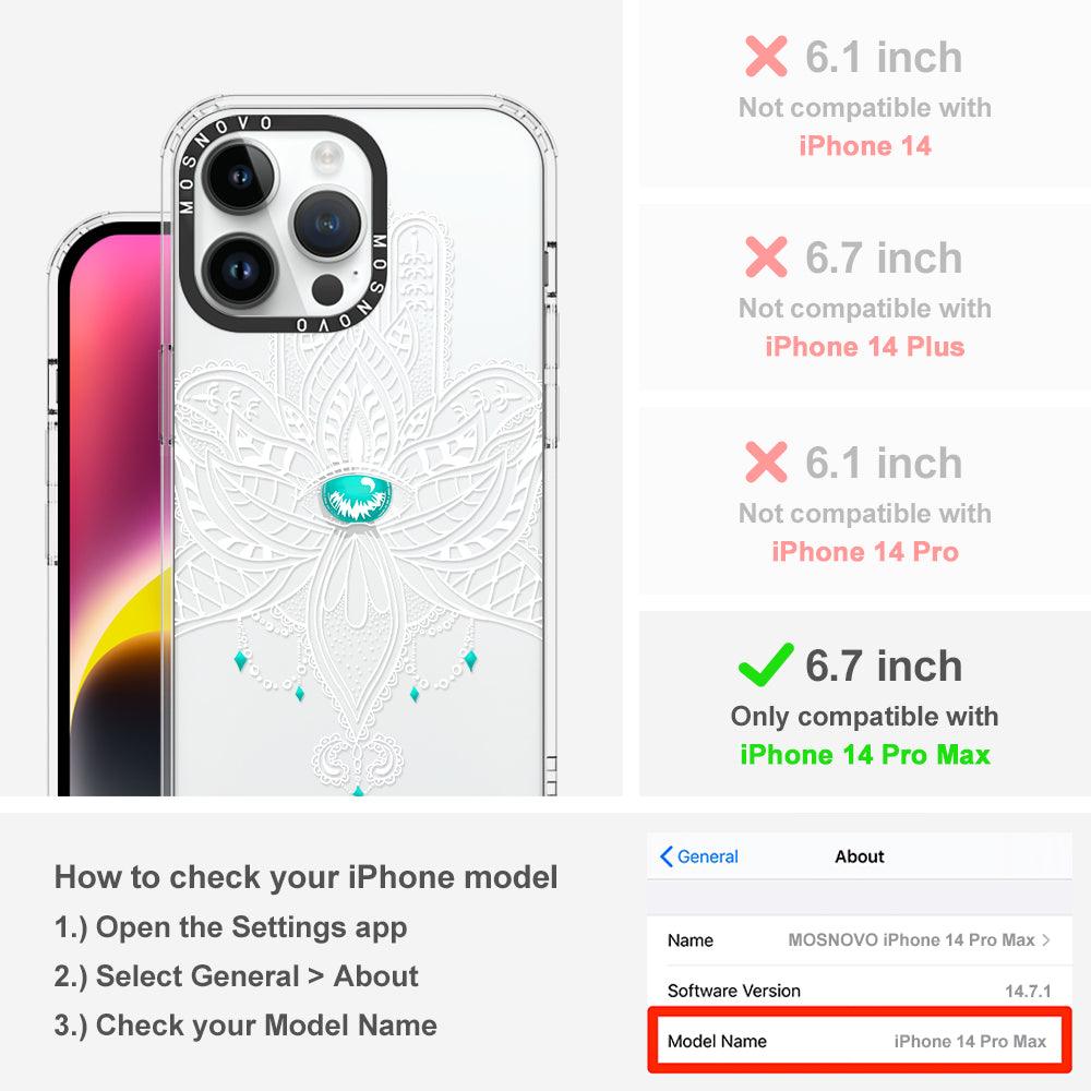 Hamsa Hand Phone Case - iPhone 14 Pro Max Case - MOSNOVO