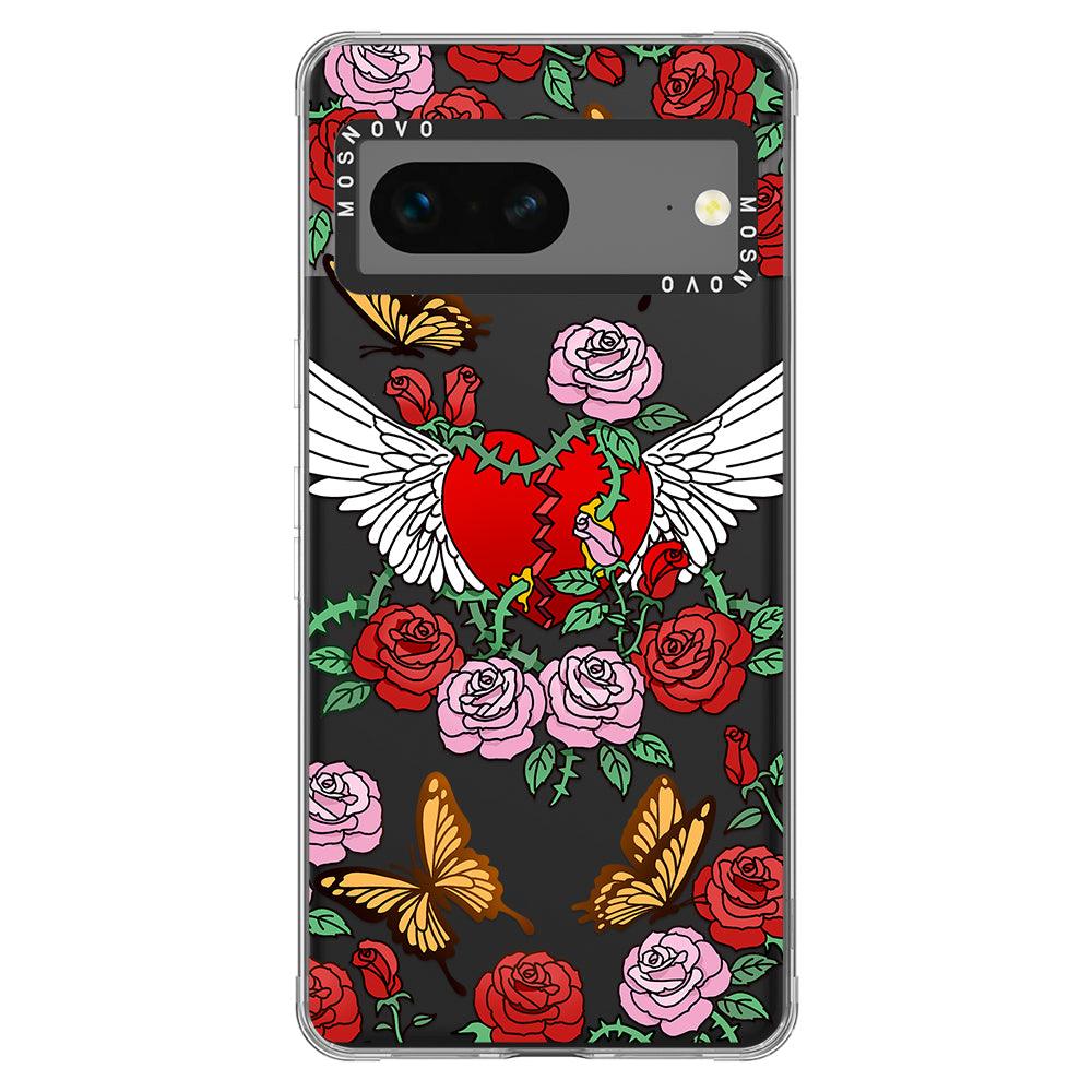 Heart with Wing Phone Case - Google Pixel 7 Case - MOSNOVO