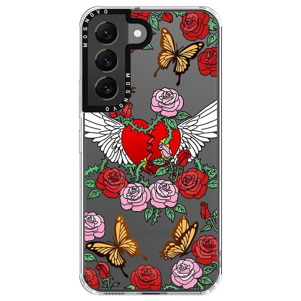 Heart With Wing Phone Case - Samsung Galaxy S22 Case - MOSNOVO