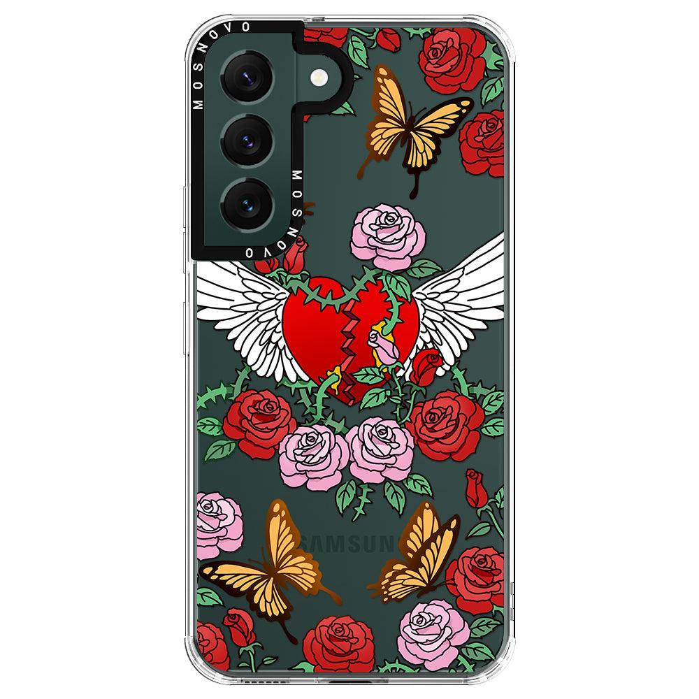 Heart With Wing Phone Case - Samsung Galaxy S22 Case - MOSNOVO
