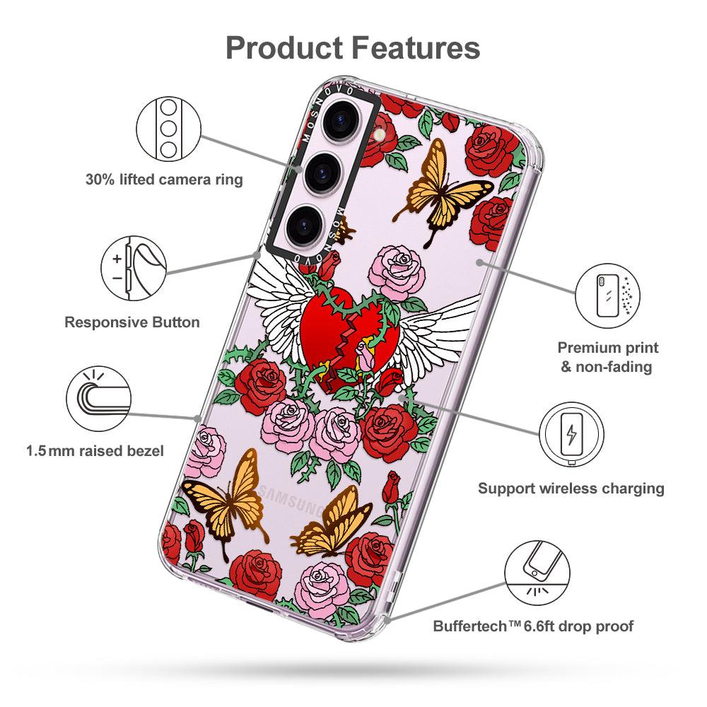 Wing Heart Phone Case - Samsung Galaxy S23 Plus Case - MOSNOVO