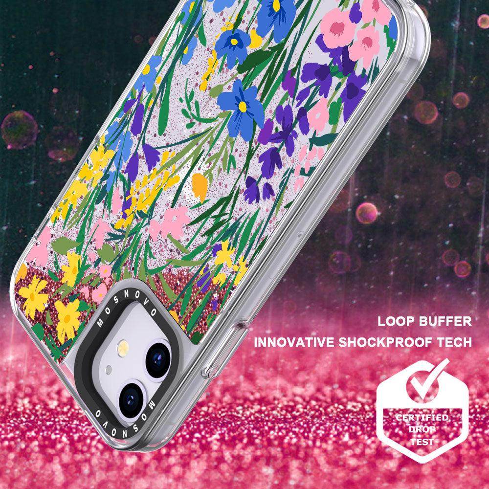 Hello Spring Glitter Phone Case - iPhone 11 Case - MOSNOVO