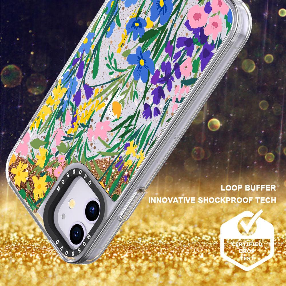 Hello Spring Glitter Phone Case - iPhone 11 Case - MOSNOVO