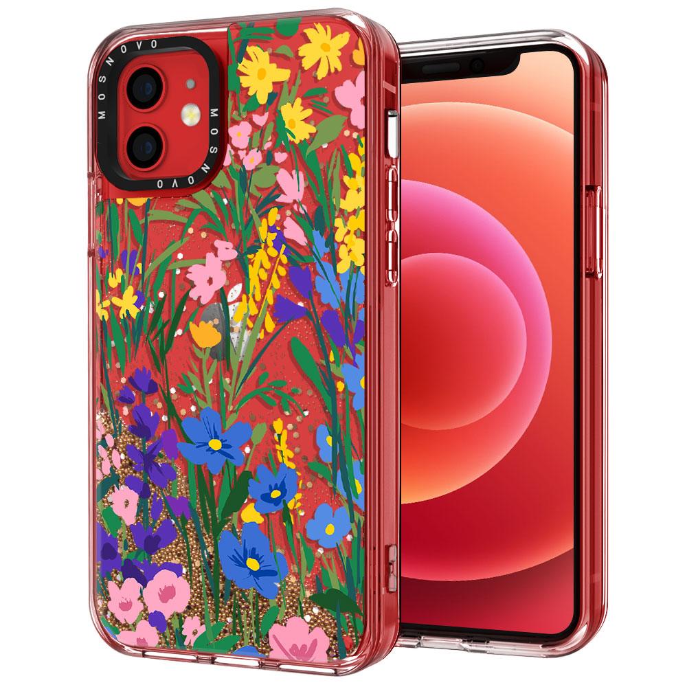 Hello Spring Glitter Phone Case - iPhone 12 Case - MOSNOVO