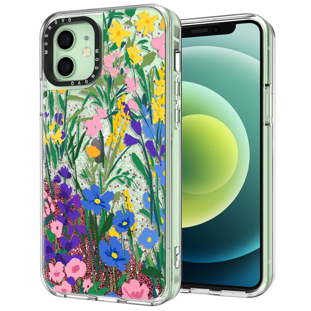 Hello Spring Glitter Phone Case - iPhone 12 Mini Case - MOSNOVO