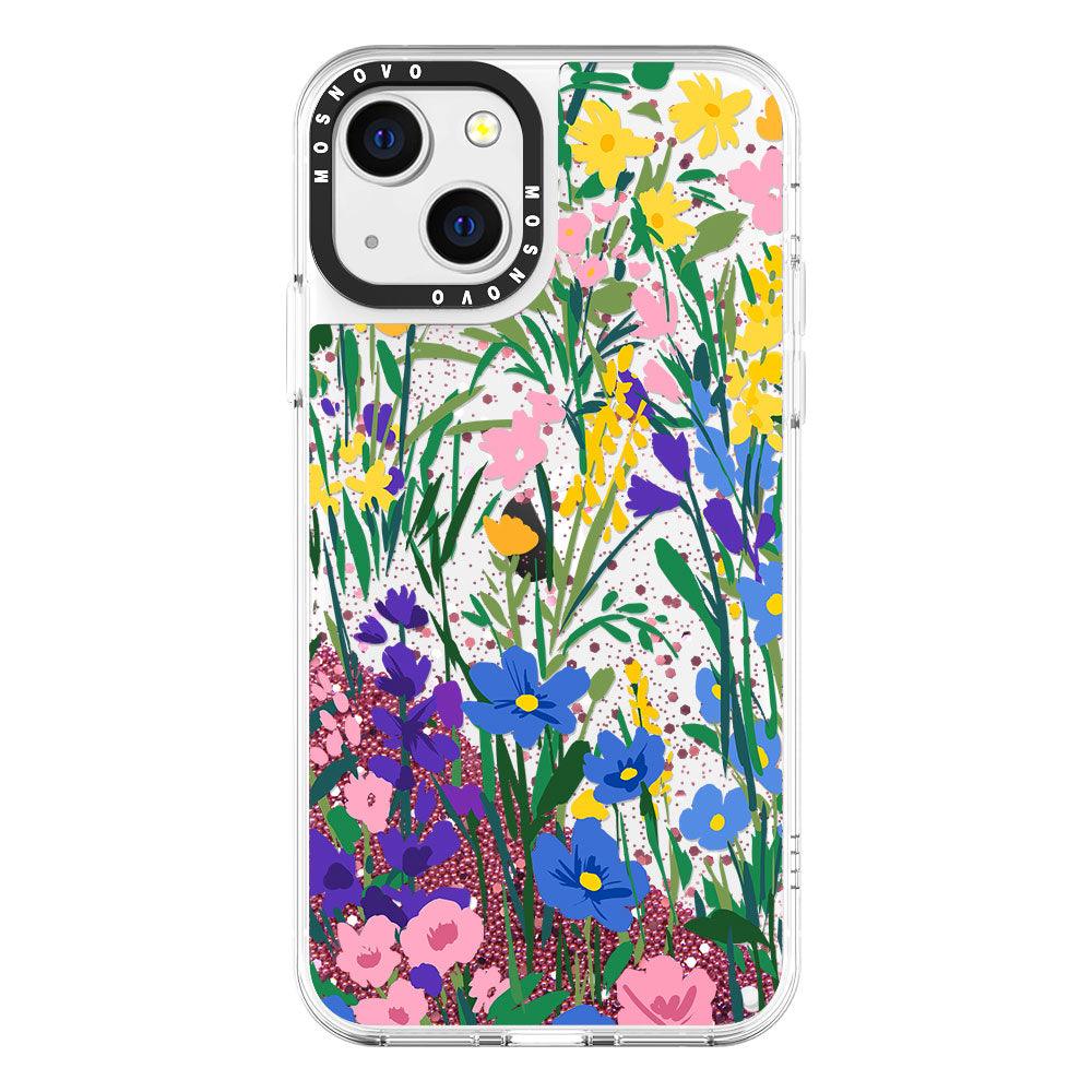 Hello Spring Glitter Phone Case - iPhone 13 Case - MOSNOVO