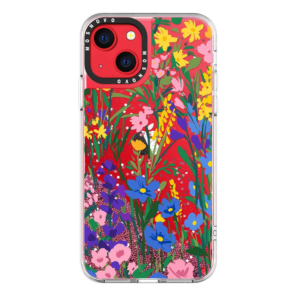 Hello Spring Glitter Phone Case - iPhone 13 Case - MOSNOVO