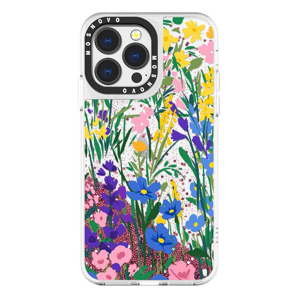 Hello Spring Glitter Phone Case - iPhone 13 Pro Case - MOSNOVO