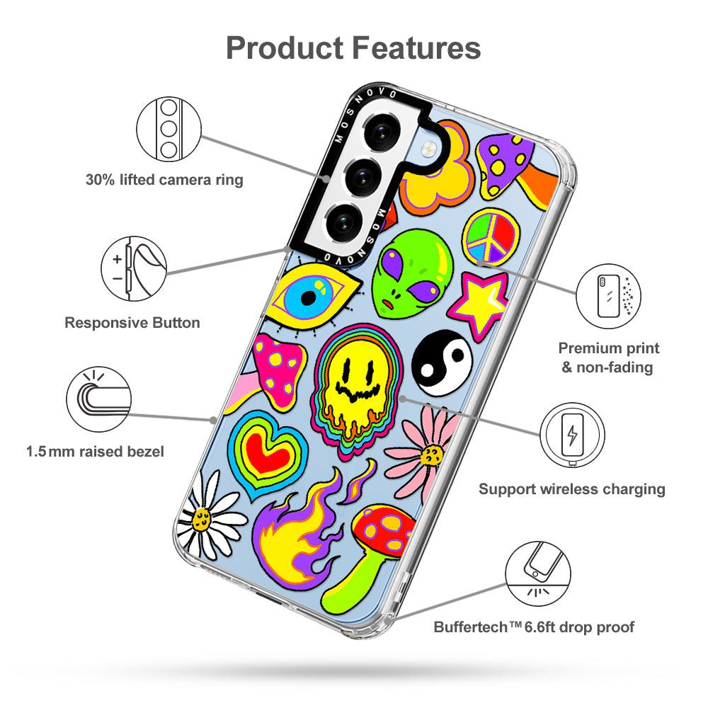 Hippie Sticker Phone Case - Samsung Galaxy S22 Case - MOSNOVO