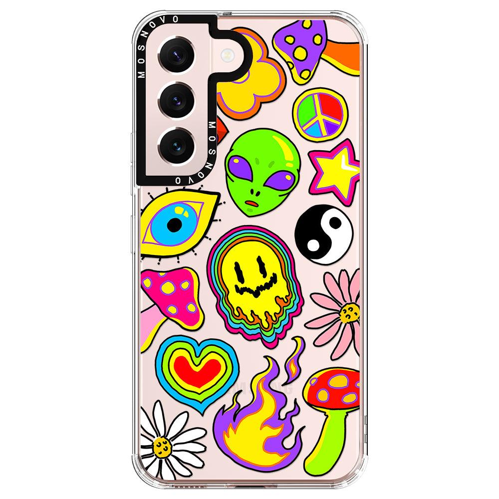 Hippie Sticker Phone Case - Samsung Galaxy S22 Case - MOSNOVO