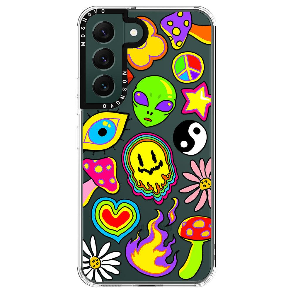 Hippie Sticker Phone Case - Samsung Galaxy S22 Plus Case - MOSNOVO