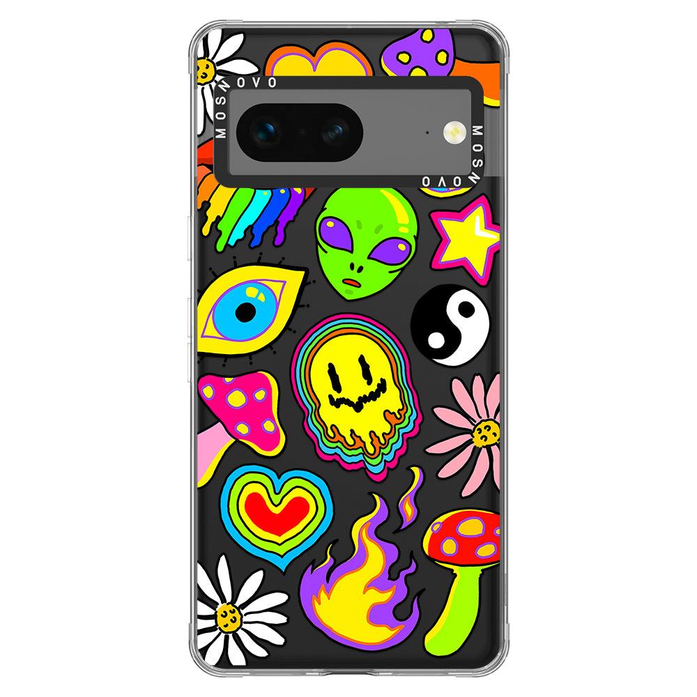 Hippie Stickers Phone Case - Google Pixel 7 Case - MOSNOVO