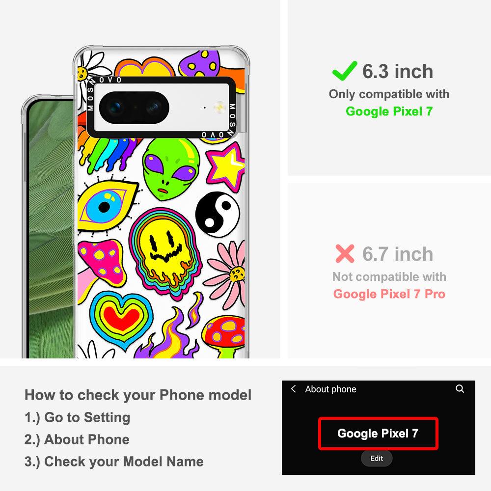 Hippie Stickers Phone Case - Google Pixel 7 Case - MOSNOVO