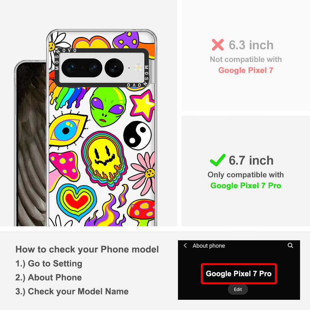 Hippie Stickers Phone Case - Google Pixel 7 Pro Case - MOSNOVO
