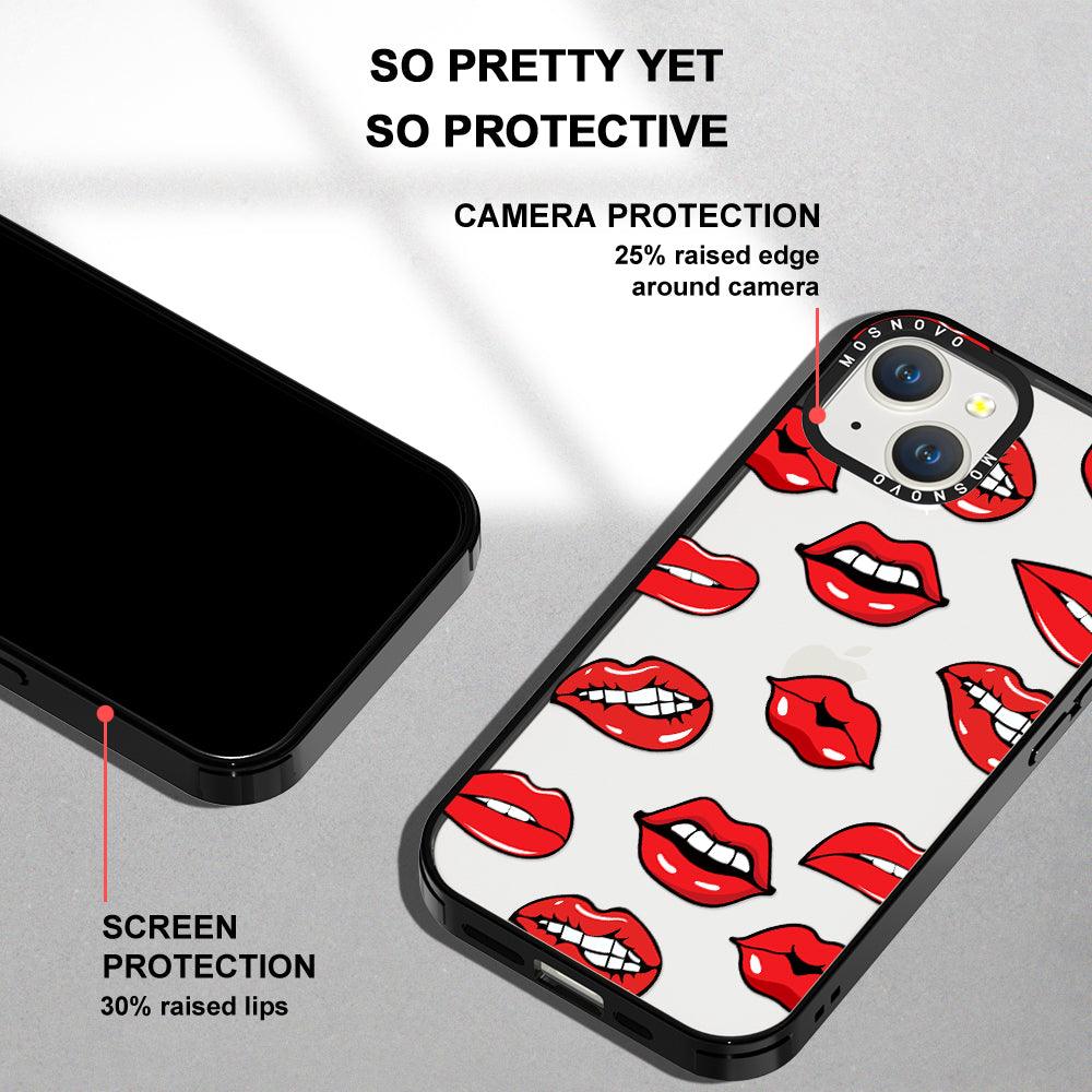 Hot Lips Phone Case - iPhone 14 Plus Case - MOSNOVO