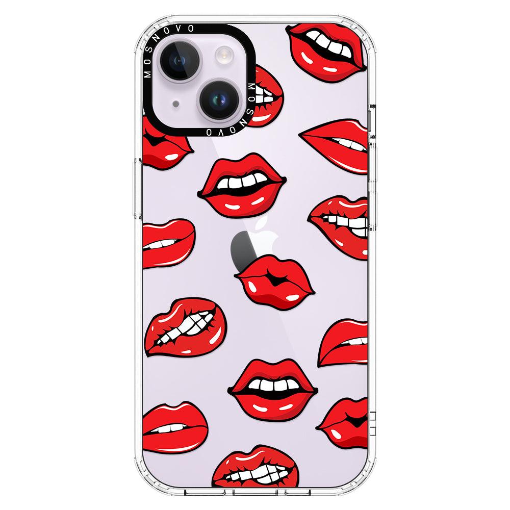 Hot Lips Phone Case - iPhone 14 Plus Case - MOSNOVO