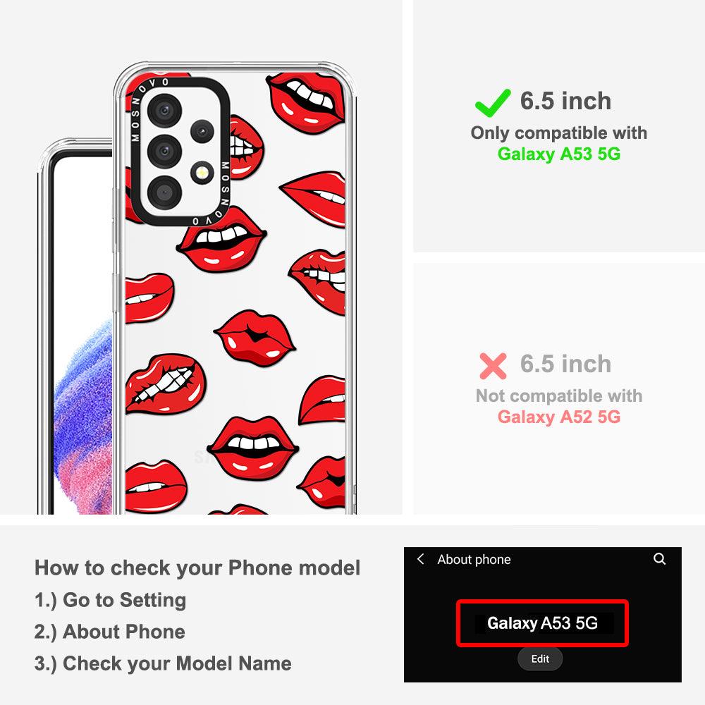 Hot Lips Phone Case - Samsung Galaxy A53 Case - MOSNOVO