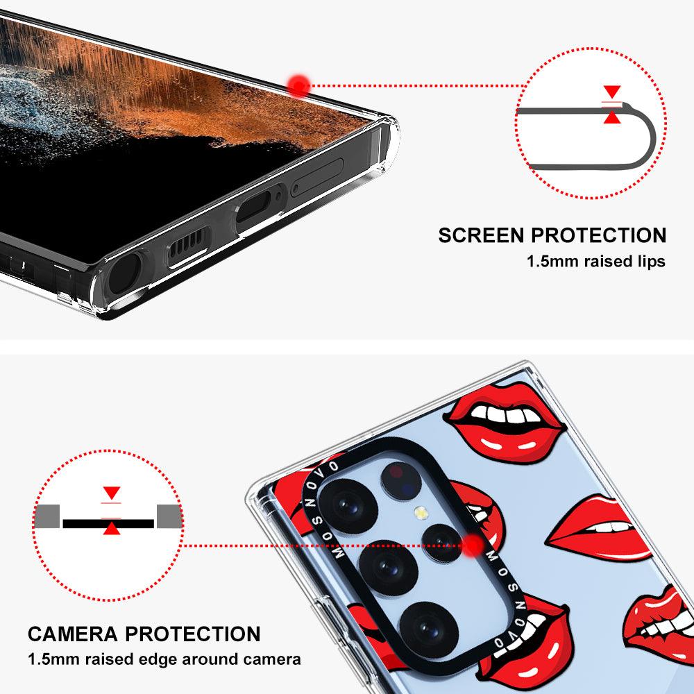 Hot Lips Phone Case - Samsung Galaxy S22 Ultra Case - MOSNOVO
