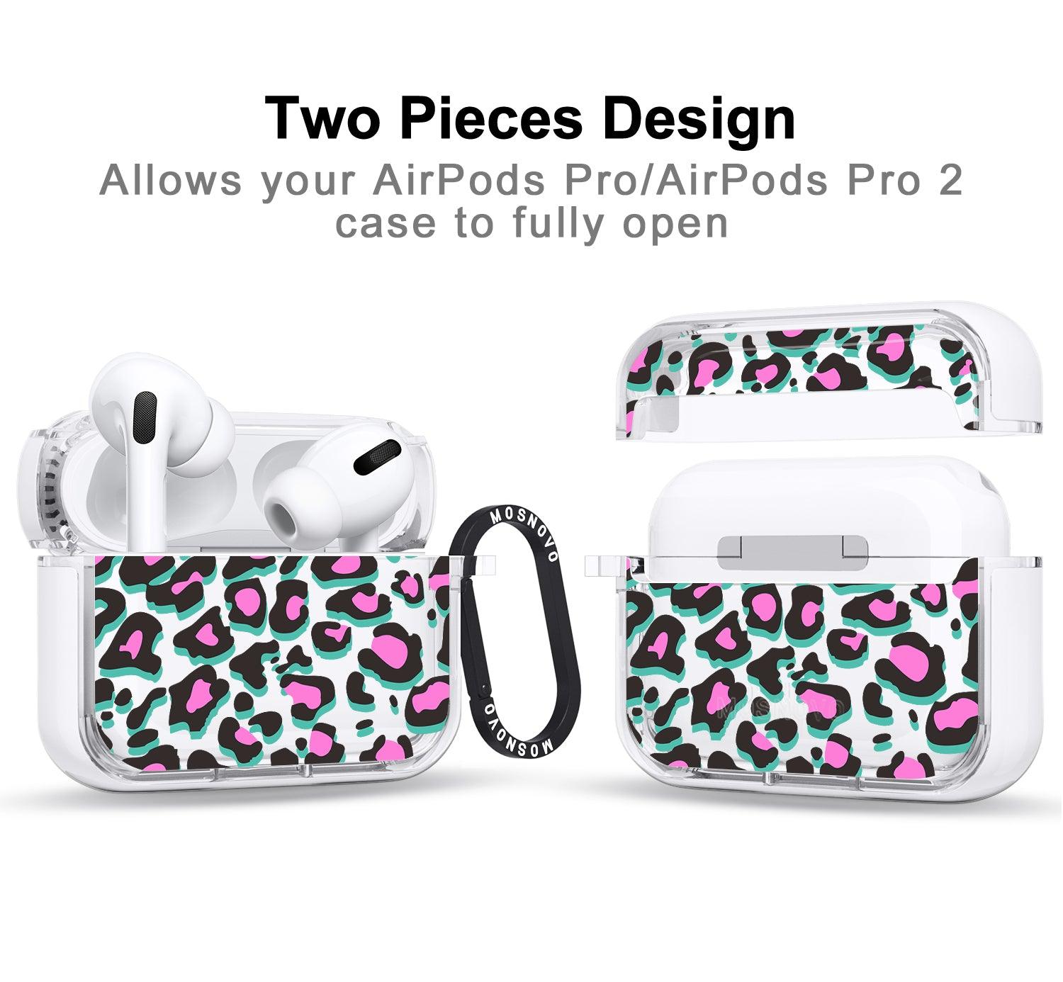Pink Leopard Print AirPods Pro 2 Case (2nd Generation) - MOSNOVO
